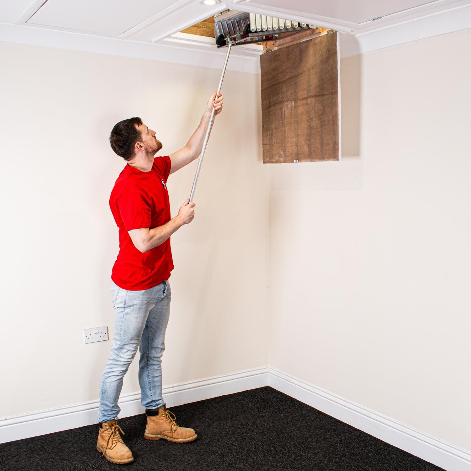 BPS Ziehharmonika-Loftleiter – einfache Montage (3.05m (10'))