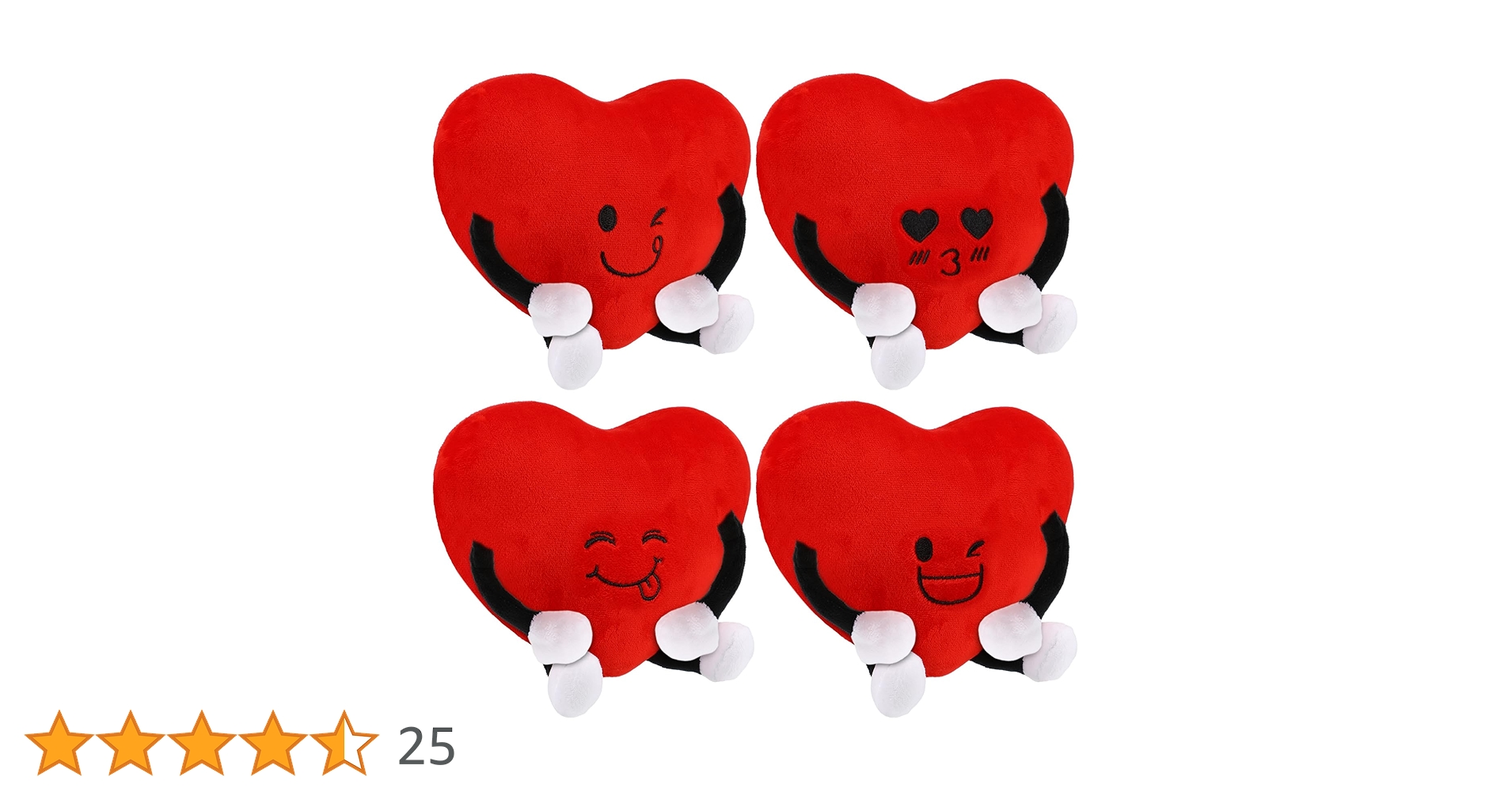 Amazon.co.jp: Syhood ハートぬいぐるみ 4個 バレンタインデーギフト用