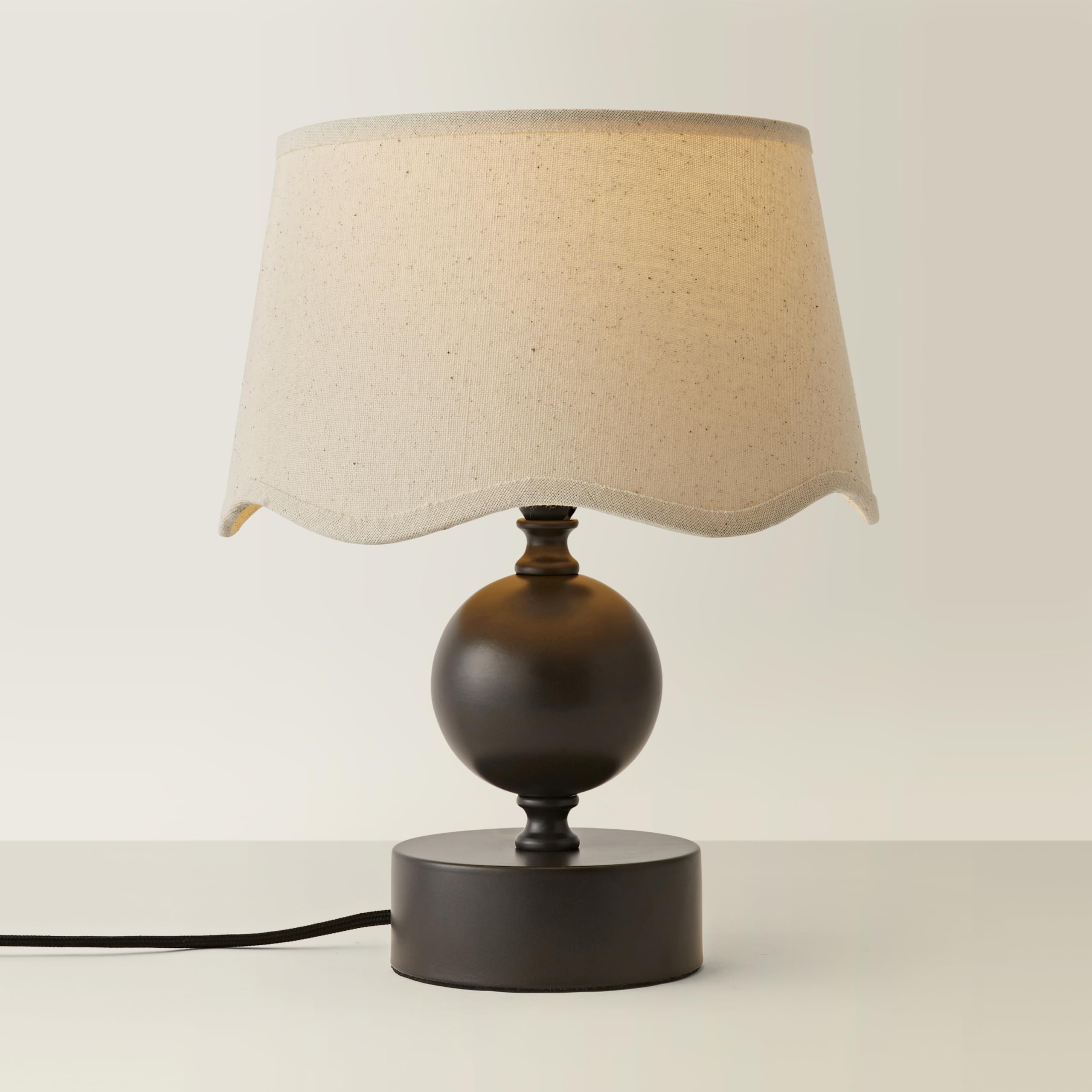 ValueLights Anthony Candlestick Table Lamp - Linen Shade - Brown