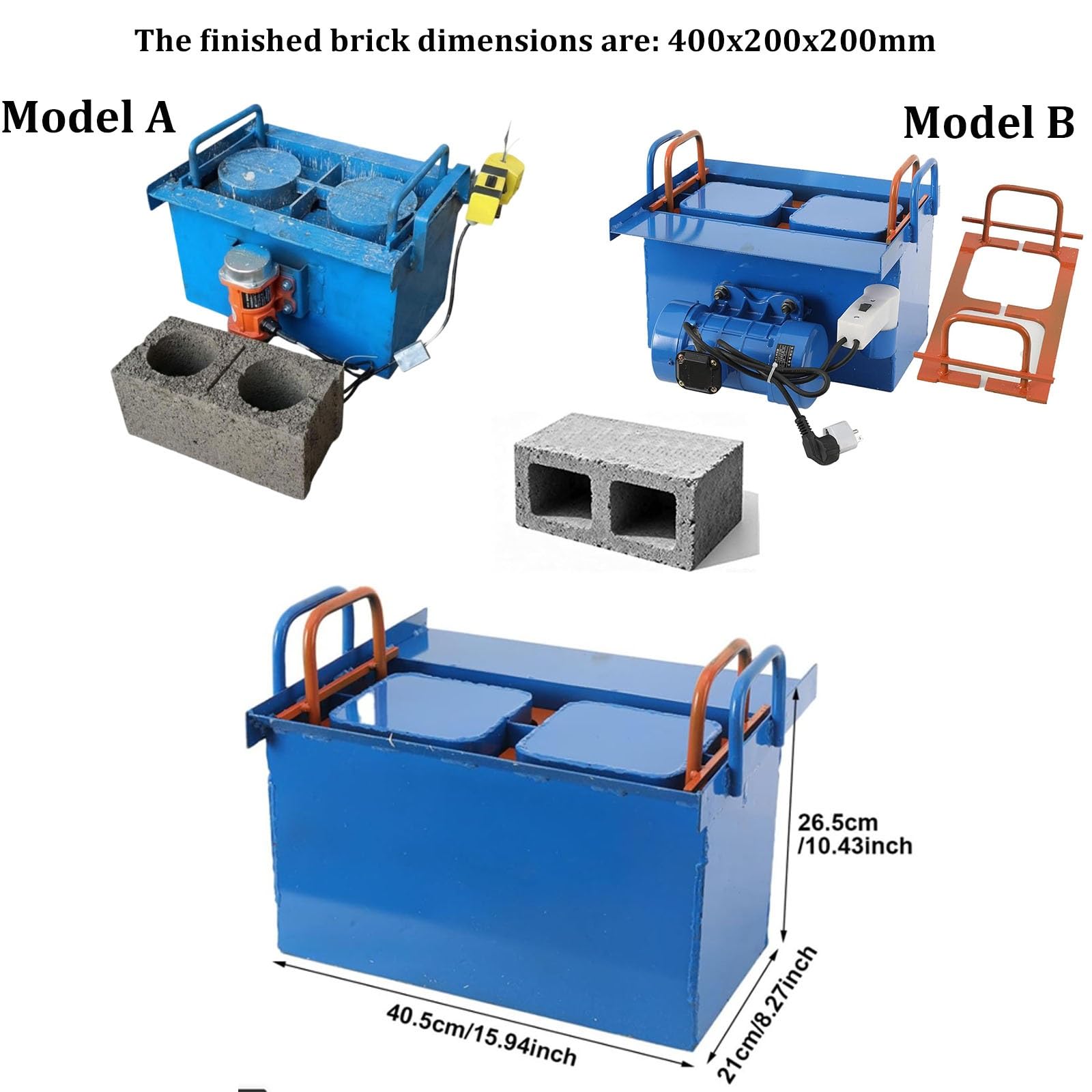 Machine à fabriquer des blocs de ciment, briqueterie électrique portable