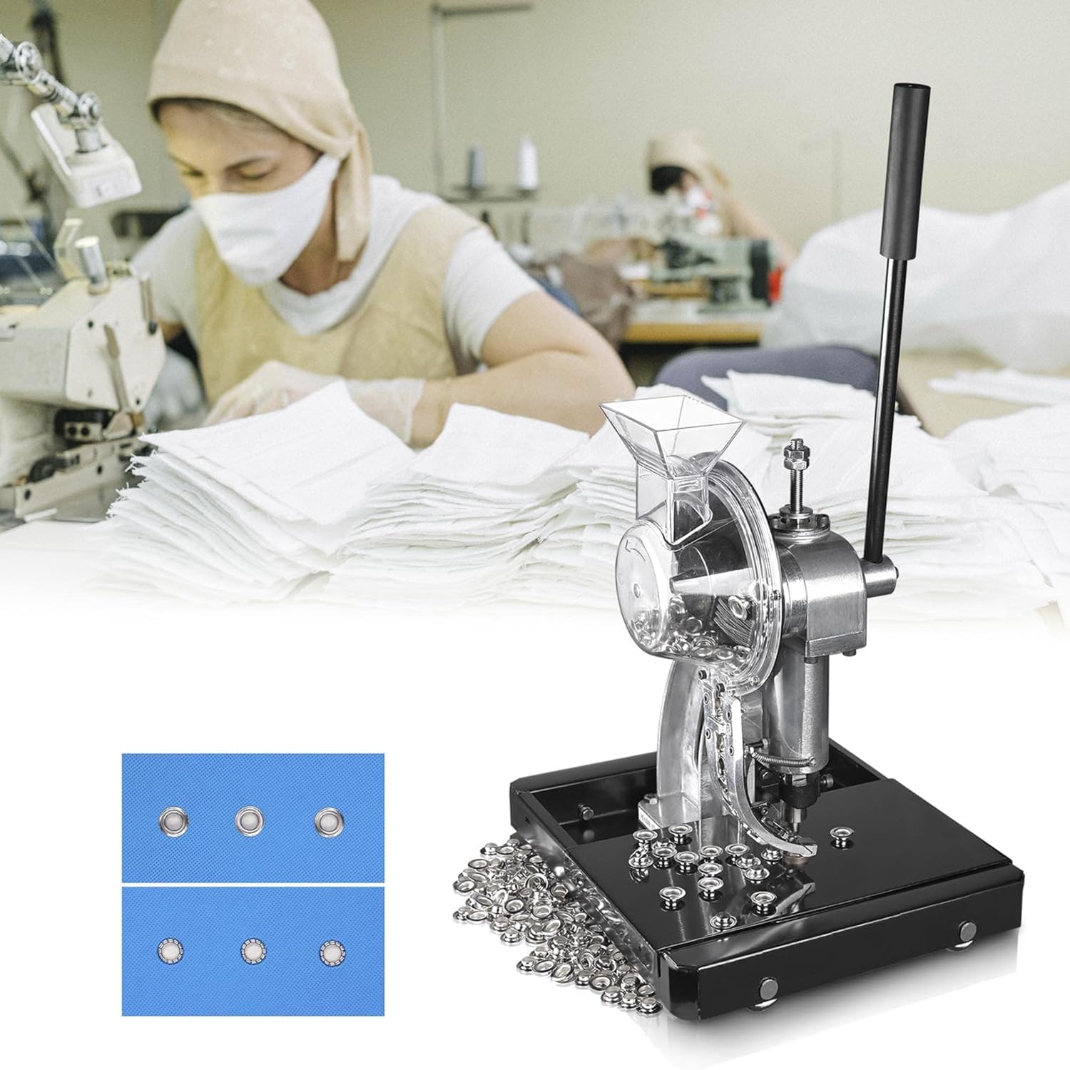 Máquina Semiautomática De Prensado Manual De Ojales, Máquina De Punzonado Y Ajuste De Ojales De 6/10/12 Mm, Máquina Automática De Prensado De Ojales, Herramienta para Ojales, para Tela De Cuero