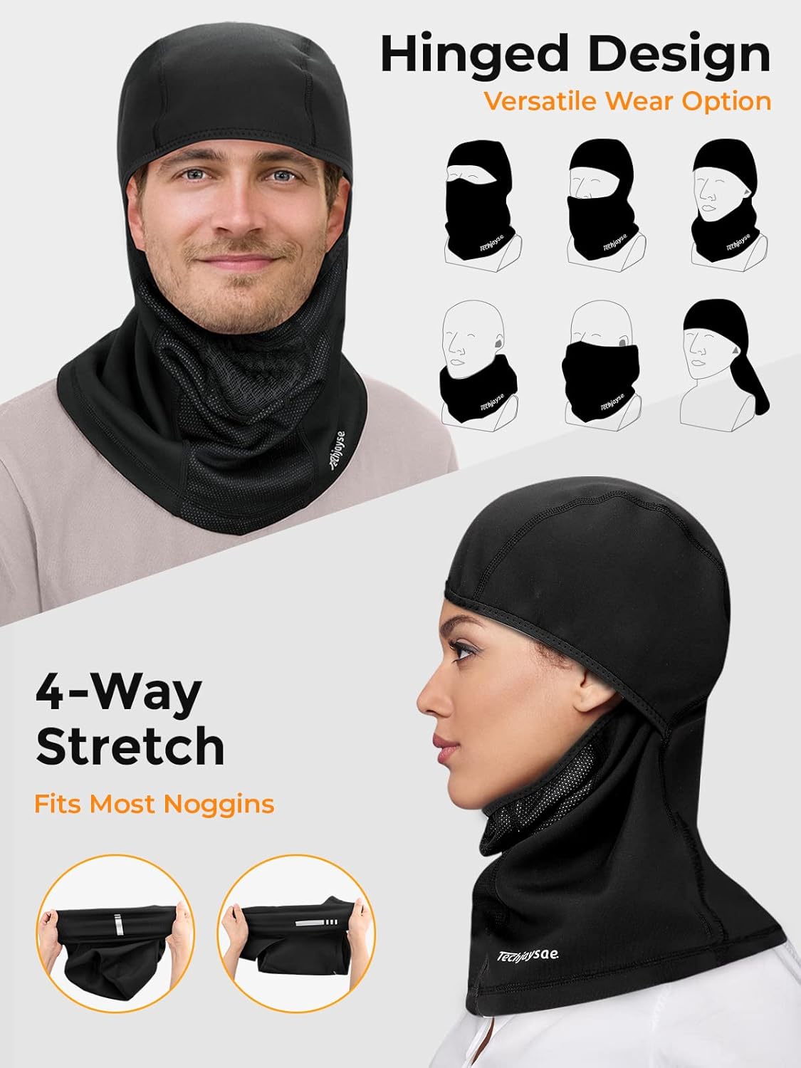 Balaclava Ski Motorcycle Mask for Men Women Breathable Windproof Face Mask for Cold Weather Thermal Water-Resistant Fleece for Skiing Snowboarding & Riding Black : Automotive