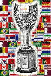 Jogo 3 Quebra-cabeças Futebol Taça da Copa do Mundo 90 peças