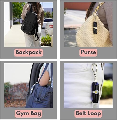Miniatura 6 de Securityman Alarma de seguridad personal para mujer  Llavero de autodefensa (sirena de 130 dB más fuerte y luz estroboscópica SOS) dispositivo de