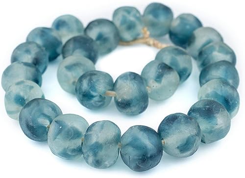 Miniatura 10 de Cuentas de vidrio reciclado súper jumbo, colgantes de pared con cuentas, cuentas de vidrio de mar africano extra grandes de 1.260-1.378 in, The Bead