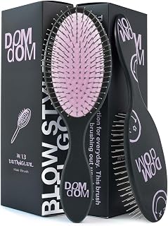 Dom Dom Detangling Brush, Dry & Wet Detangler, All Hair Types, Purple