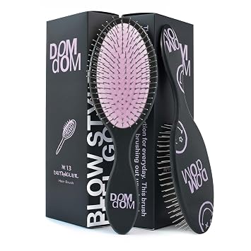 Dom Dom Detangling Brush, Dry & Wet Detangler, All Hair Types, Purple