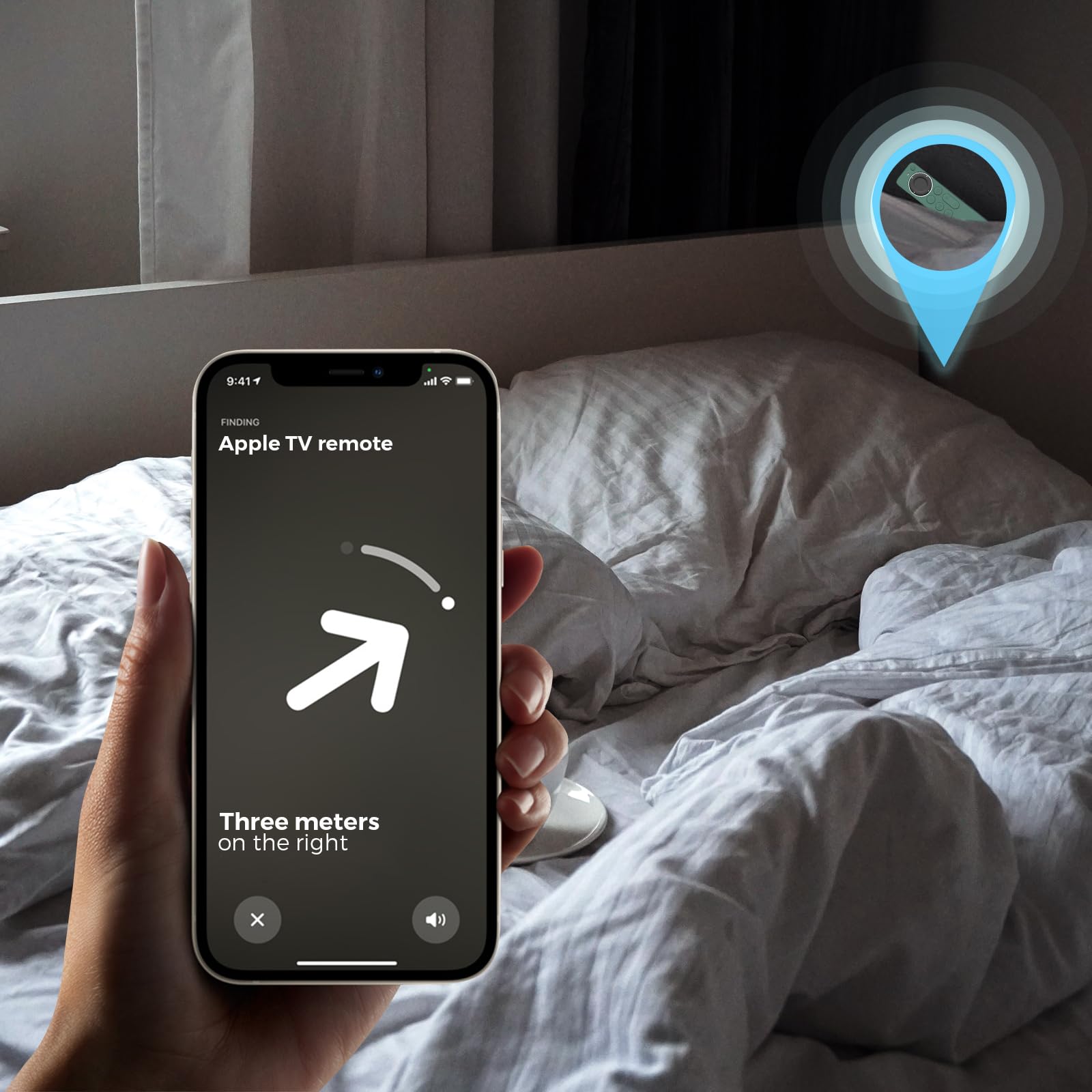 AhaStyle Case Compatible with 2022 Apple TV 4K HD Siri Remote 3rd Generation [AirTag Holder Built in] All Around Cover Apple TV Remote/Siri Remote (2nd) and AirTag (Pine Green)