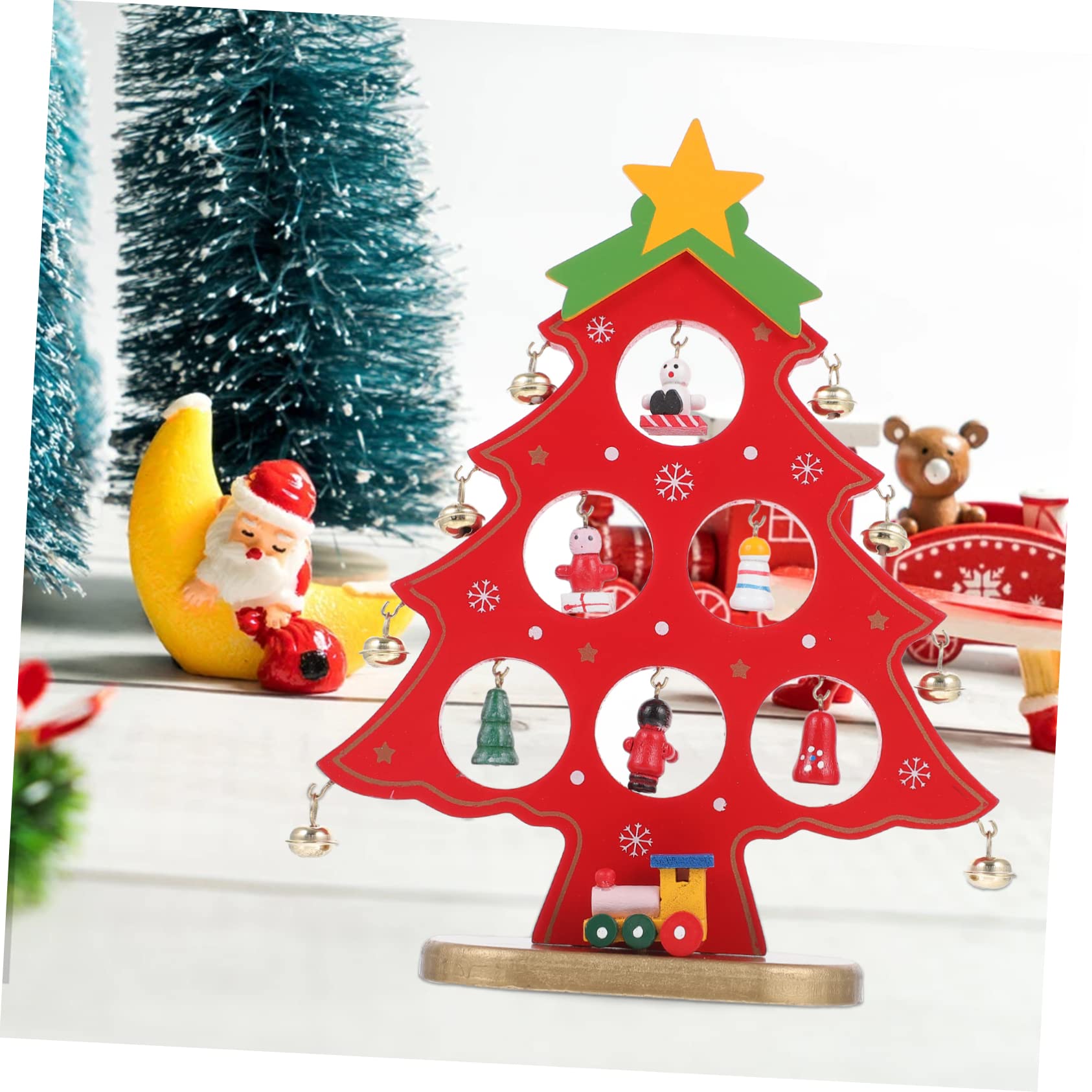 6 Mini Alberi Di Natale In Legno Namalu – Rustici, Altezza 6-10 Cm, Decorazioni Tavolo Fai Da Te, Fatti A Mano, Vintage