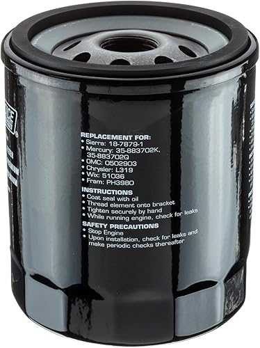 Miniatura 3 de Seachoice Filtro de aceite, filtro de 20 micrones, GM Chevrolet V6 intraborda Sterndrive