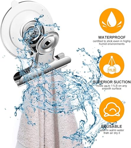 Miniatura 4 de Aufind 12 paquetes de clip de ventosa redondo de plástico para ventosa soporte de abrazadera fuerte para ventana de vidrio clip de ventosa para