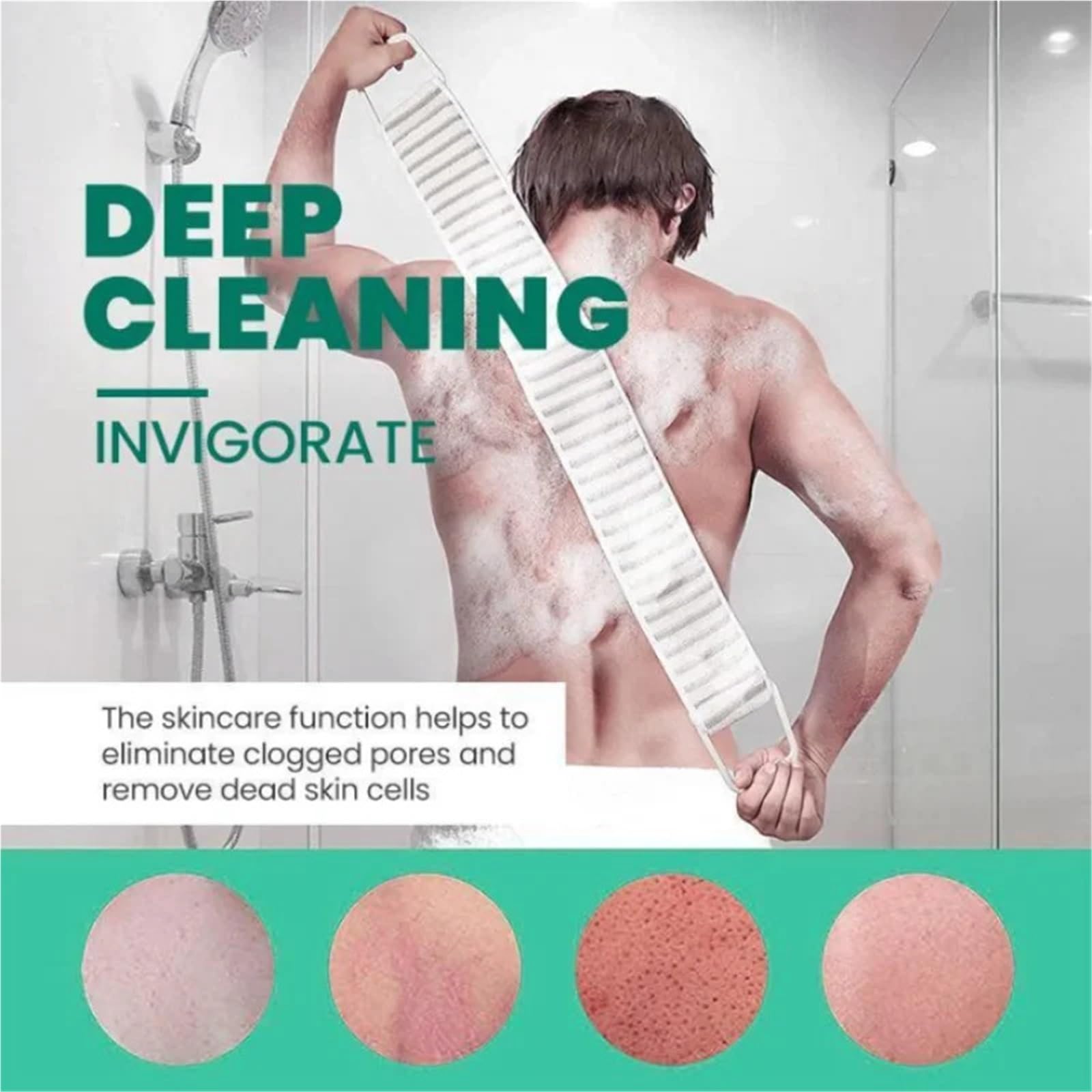 Toalla Exfoliante Cinturón de baño exfoliante for ducha y espalda | Toalla Bola Guante Toallita for el cuerpo Exfoliante trasero Correa for tirar