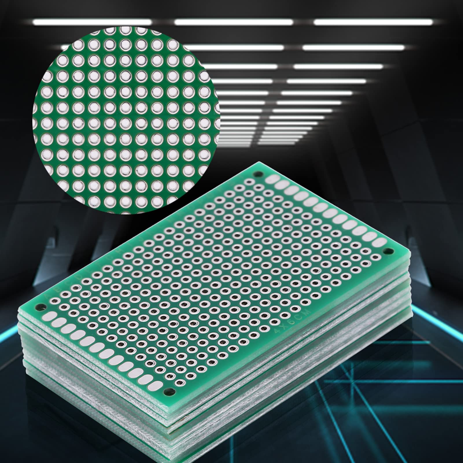 10 pezzi 4 x 6 cm a doppia faccia saldatura circuito universale circuito stampato fai te PCB prototipo di circuito per saldatura fai te e progetto elettronico