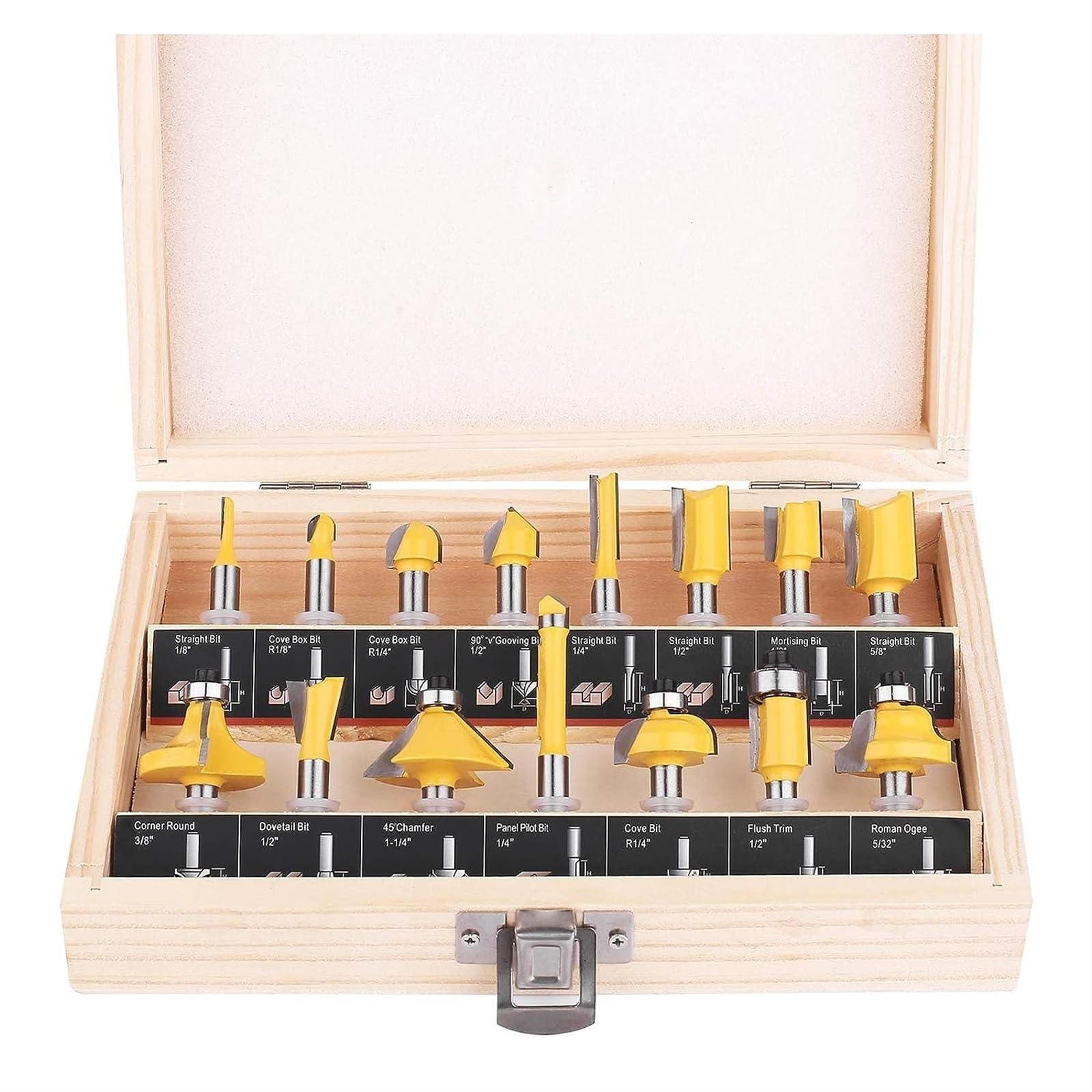 THE WHITE SHOP15-Piece 1/4-Inch Woodworking Tool Set for Beginners