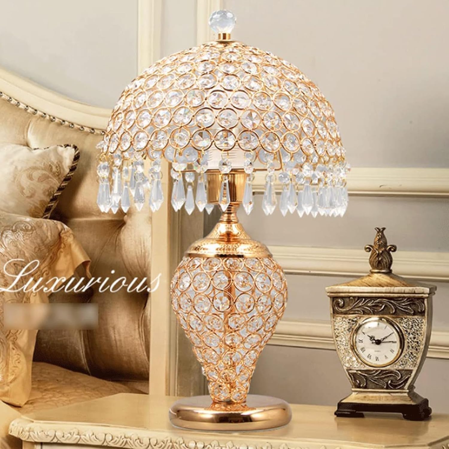 卓上ランプ 高級クリスタル テーブルランプ クリスタルガラス