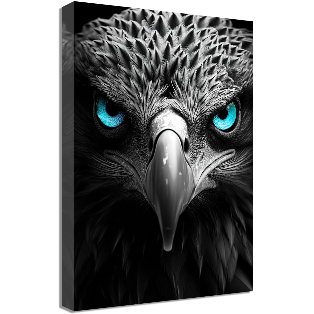 Amazon.co.jp: ZQQART イーグル キャンバス ウォールアート ブルー