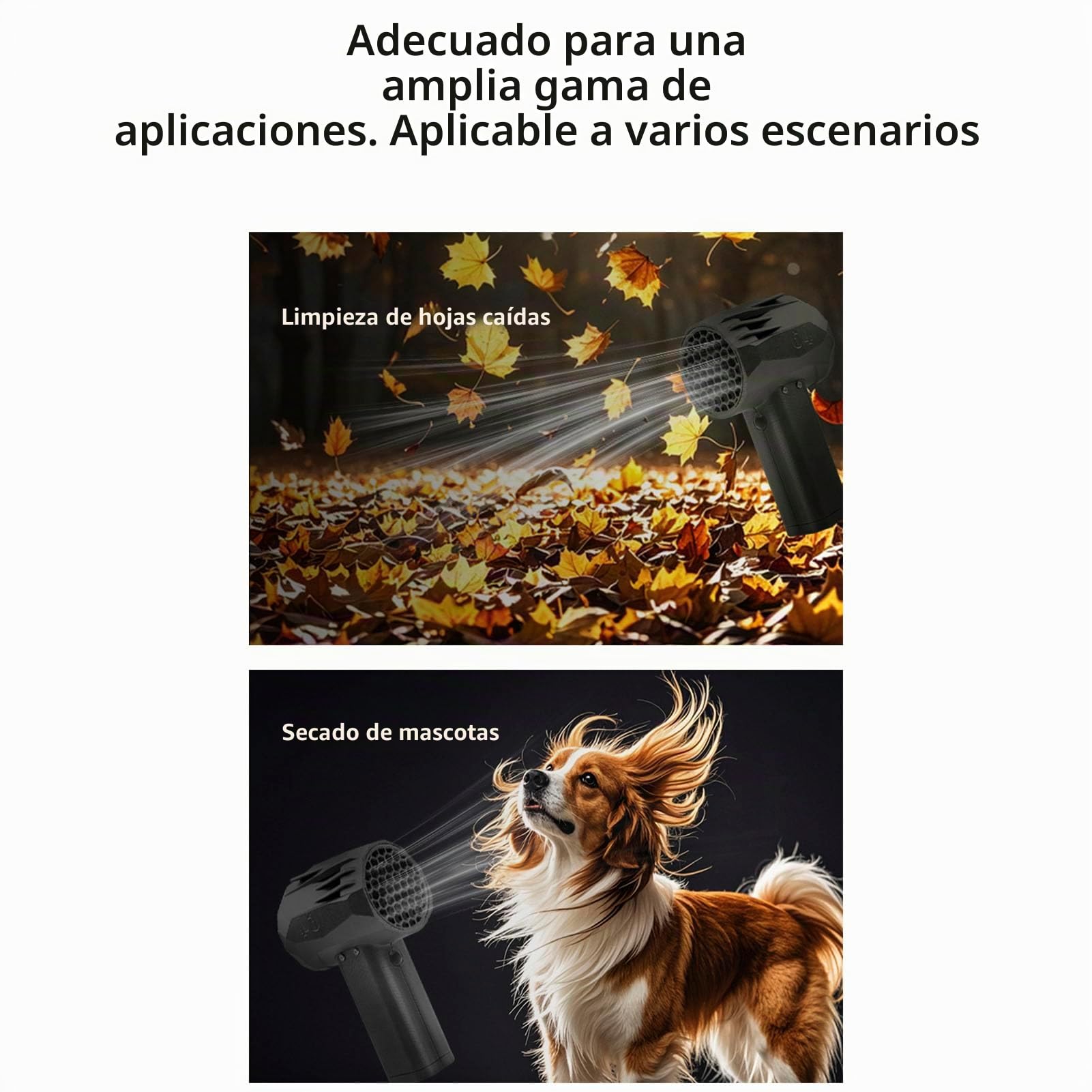 Jet Fan Dry Soplador de velocidad de 240 km/h, potente ventilador, 1400 g de empuje, motor sin escobillas de 64 mm, soplador de nieve portátil para viajes