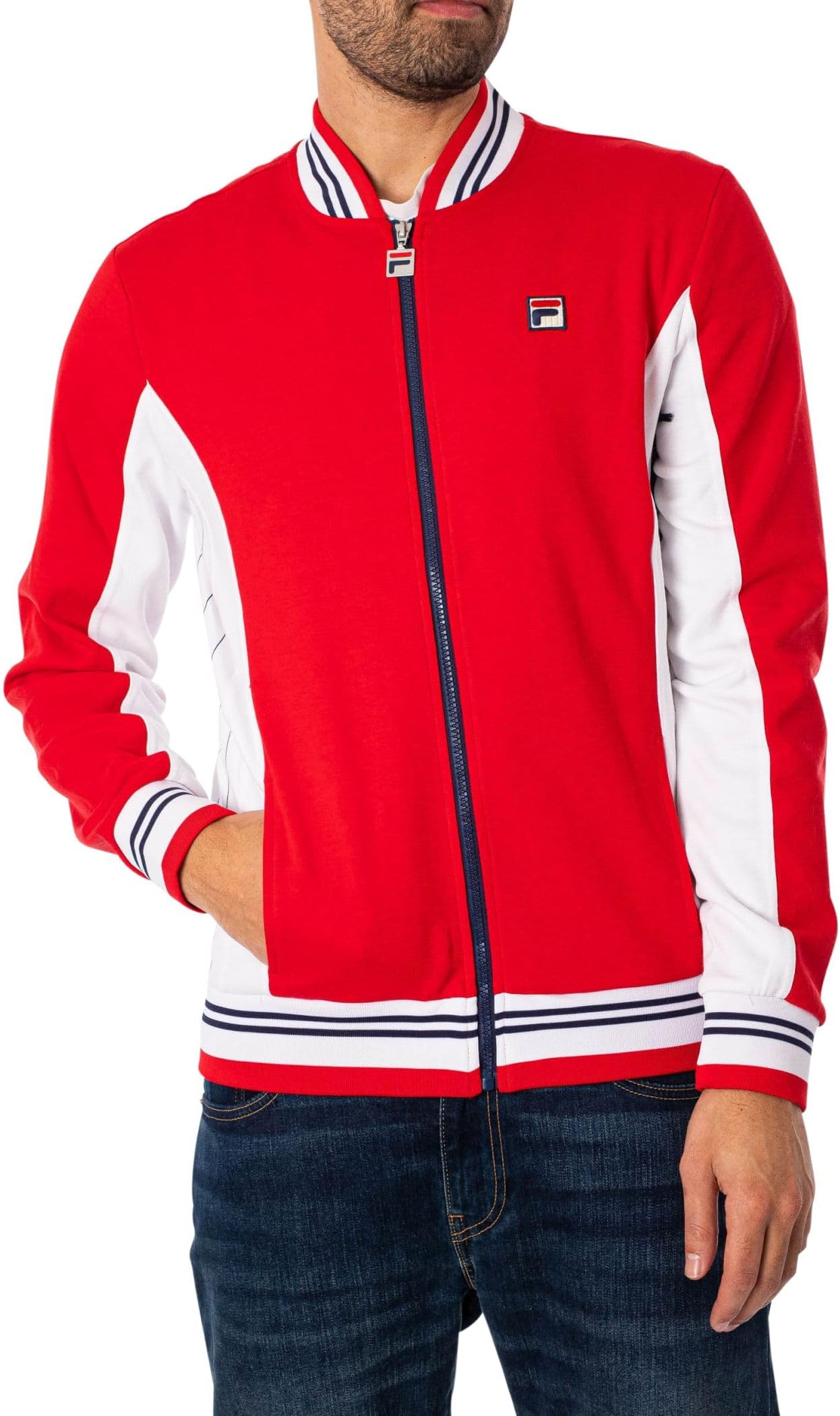 FilaMens Vintage Settanta Bjorn Borg Red Track Top XL