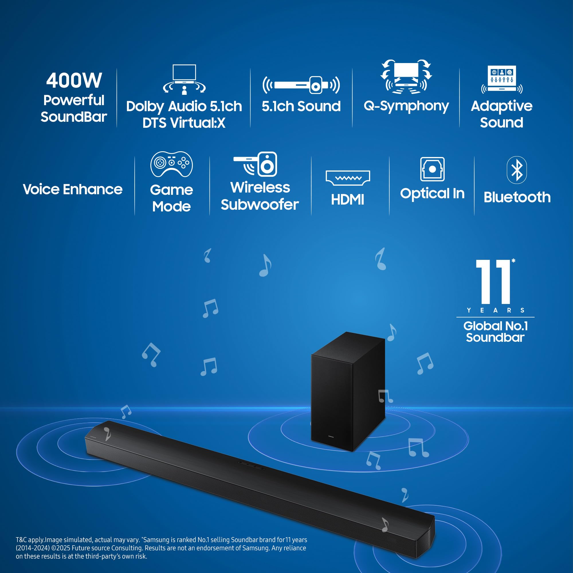 Samsung 400W 5.1ch Soundbar - Dolby Atmos & DTS:X -2