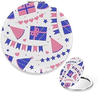 Pocket Mirror, Pink-Blue Party Magnifying Mir...