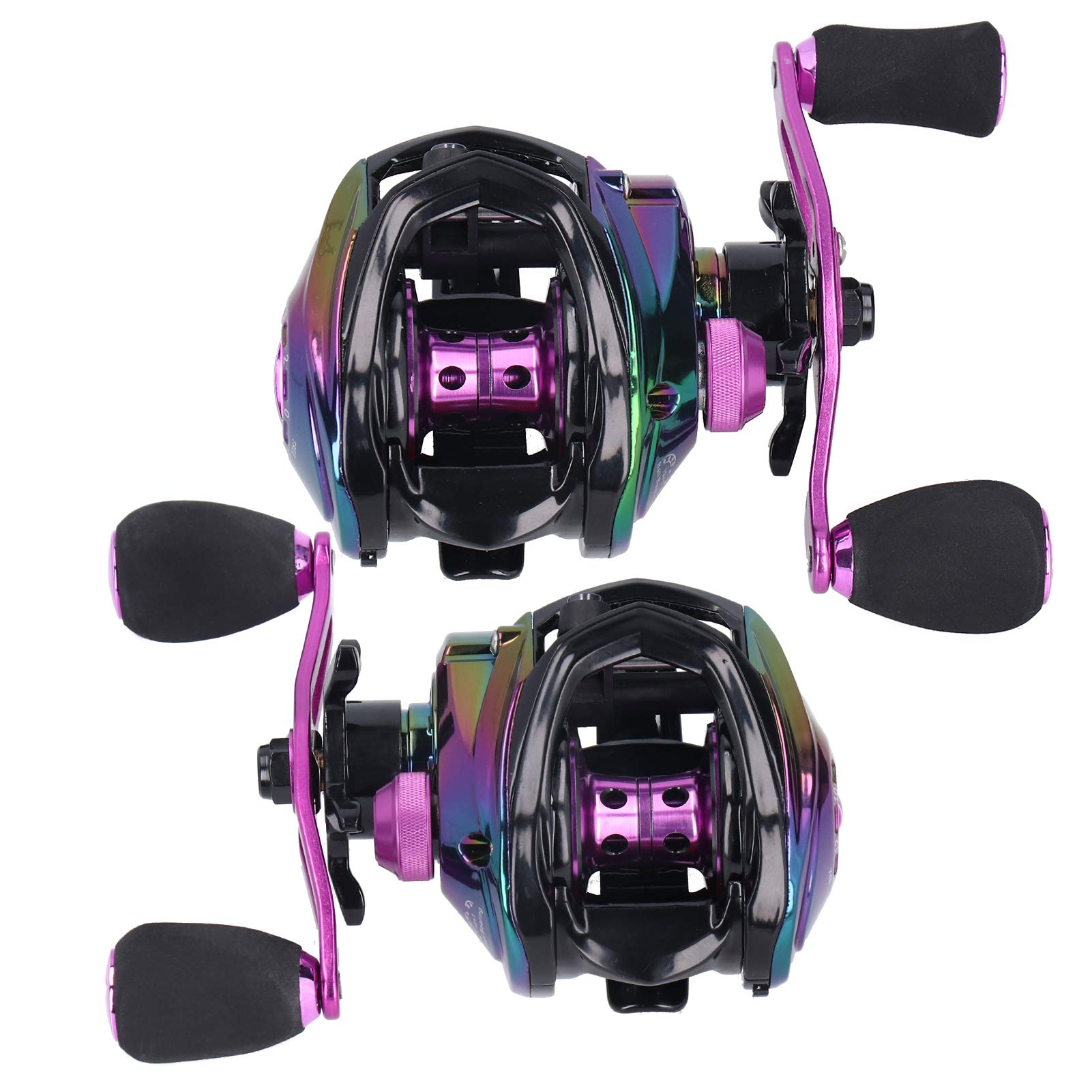 CHICIRIS Rueda de Pesca Keenso Casting, 19 + 1 rodamientos de Bolas, relación de Alta Velocidad 8,1: 1, Carrete de Pesca Baitcasting, Rueda de Pesca de fundición Ligera de Metal