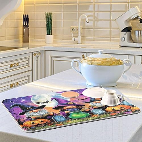 Vista 62 de Nautical Ocean Sea Turtle Dish Drying Mat for Kitchen Counter 18x24 in Starfish Retro Map Microfiber Drying Mats Absorbent Reversible Dish Pad Large