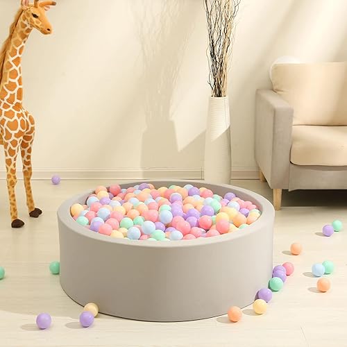 Miniatura 32 de GOGOSO Pelotas para niños pequeños, paquete de 50, 100, 200 bolas de plástico, sin ftalatos, sin BPA, no tóxicas, de 2.2 pulgadas, a prueba