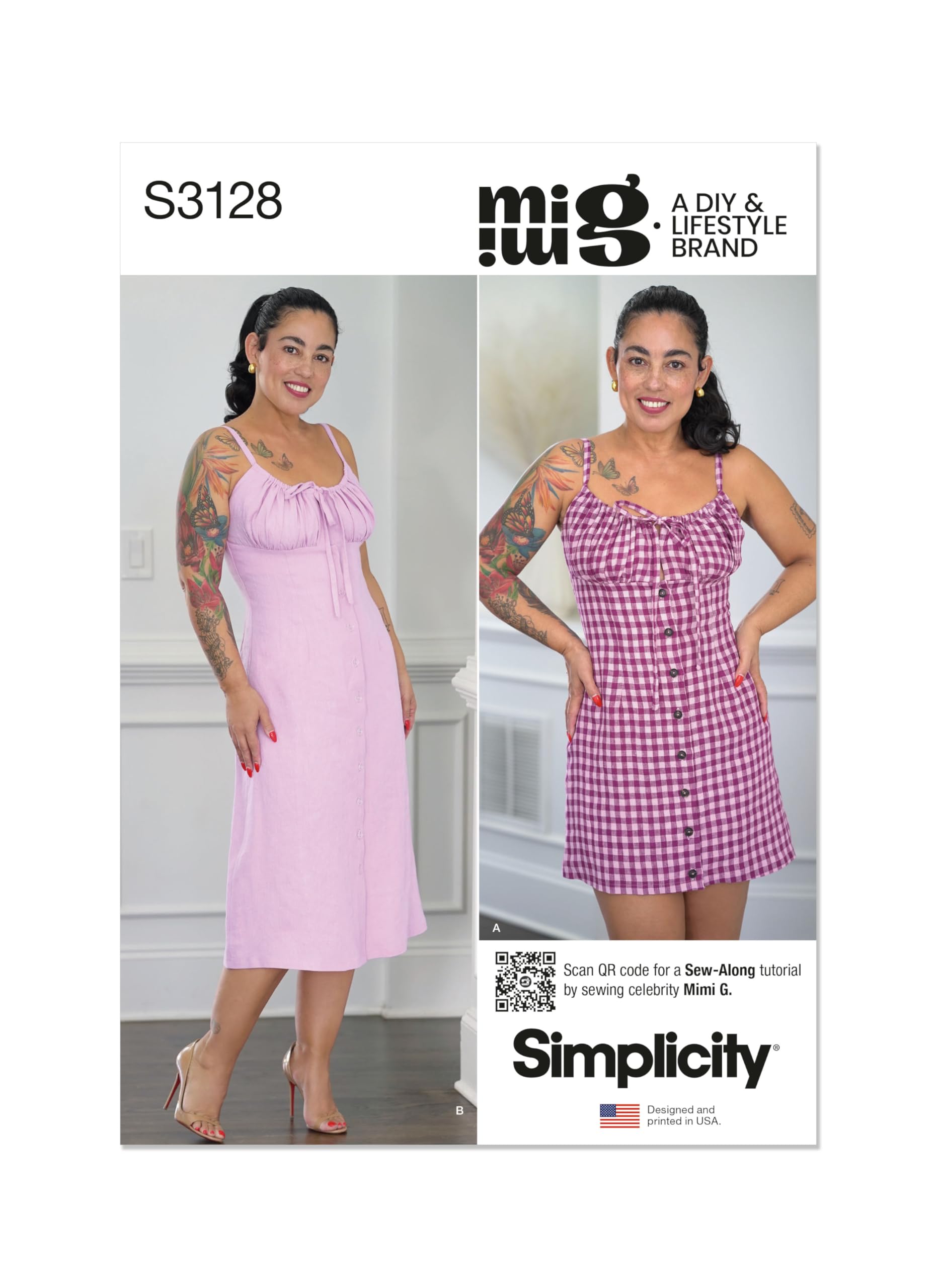 Simplicity Sewing Pattern SS3128Y5 Misses' Dress in Two Lengths by Mimi G Style Y5 (18-20-22-24-26)