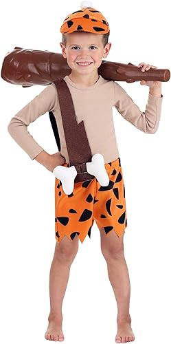 Miniatura 2 de Picapiedra Bamm-Bamm - Disfraz de escombros para niños pequeños, traje de cavernícola para bebé, disfraz de roca de cama y Halloween