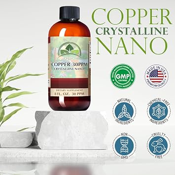 Organa Pure Crystalline Liquid Copper Supplement - 30 PPM - High Absorption Copper