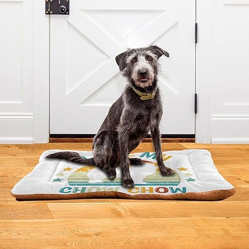 Miniatura 6 de Tapete de cama cálido con patrón de Chow, tapete suave para dormir para mascotas, adecuado para perros pequeños, gatos, lavable a máquina,