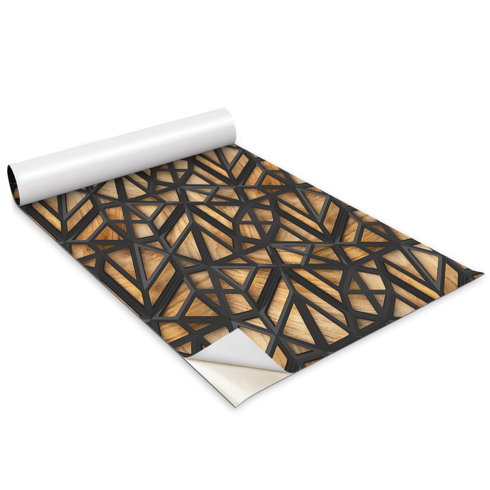 Sticker adhésif pour meuble Wallfluent rouleau autocollant effet 3D abstrait