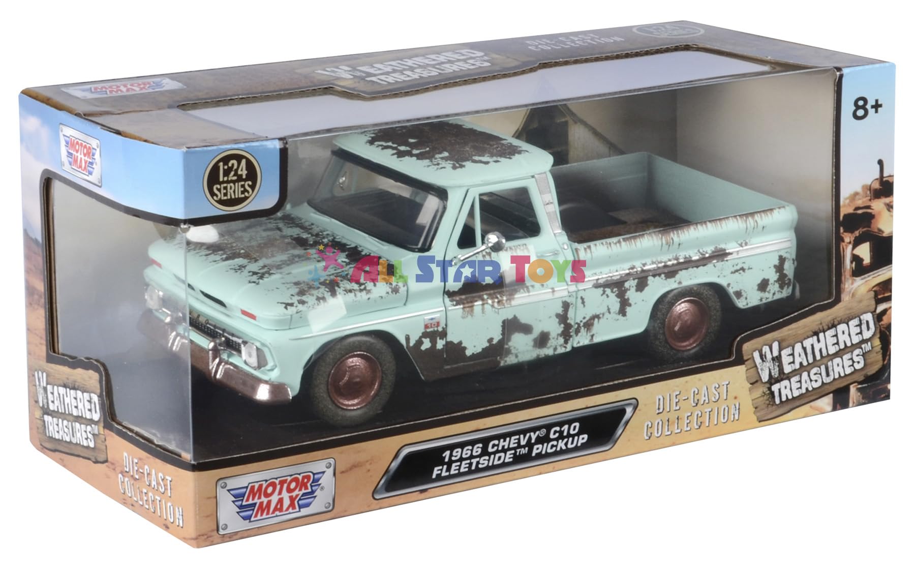 モーターマックス TL1/24 1966 シボレー C-10 CREAM Amazon.com: Motormax 1: 24 Display - Gulf - 1966 Chevrolet