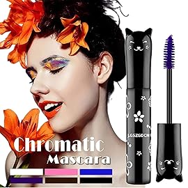 LGSZGDCN Purple Lashes Extensions mascara Eyes Makeup eyelash serum coloured Mascara Waterproof Fast Dry Eyelashes Curling Lengthening Party Stage Use