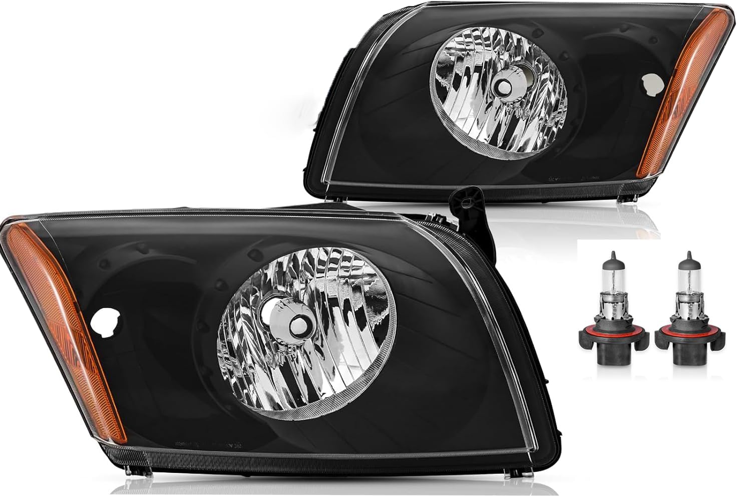 Headlights for 2007-2012 Dodge Caliber Halogen(Bulbs included)