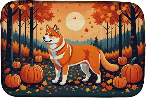 Miniatura 24 de Caroline's Treasures DAC1072DDM Shiba Inu - Tapete de secado de platos absorbente para encimera de cocina, tapete escurridor de platos para SHIBA