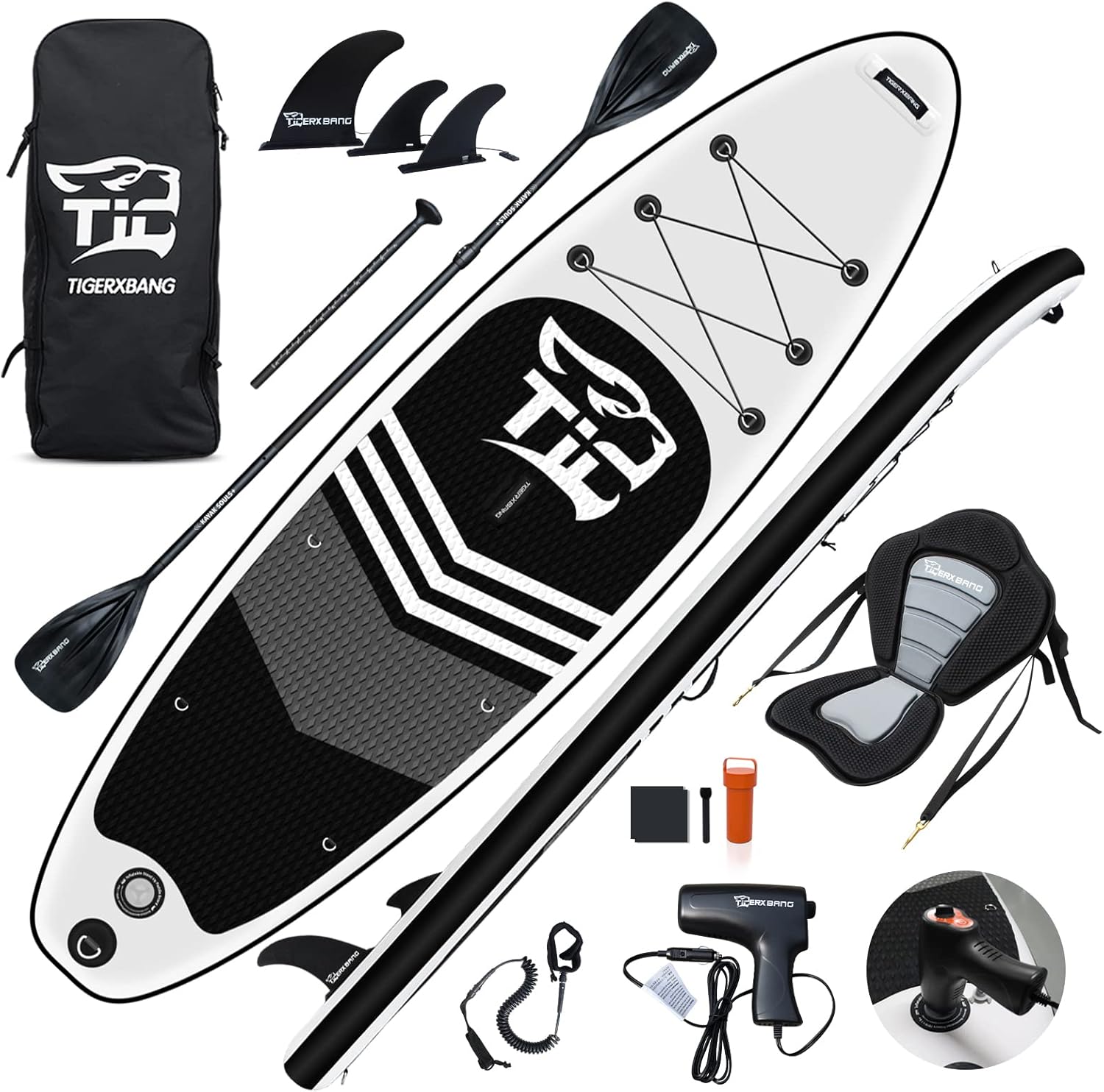 TIGERXBANG Inflatable Stand Up Paddle Board 10'6'' x 32" x 6", SUP