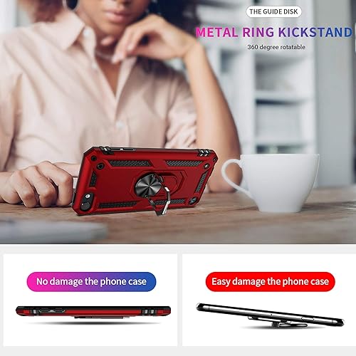 Miniatura 8 de ULAK Funda transparente para iPod Touch de 7ª generación y funda para iPod Touch de alta resistencia con protector de pantalla y soporte