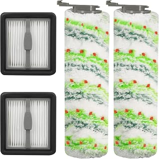 Crosswave X7 Brush Roll Compatible with Bissell CrossWave X7 Pet Pro 3055 3011 3279 Multi-Surface Wet Dry Vacuum Cleaner. Include the 2 Brush Roll and 2 Filters