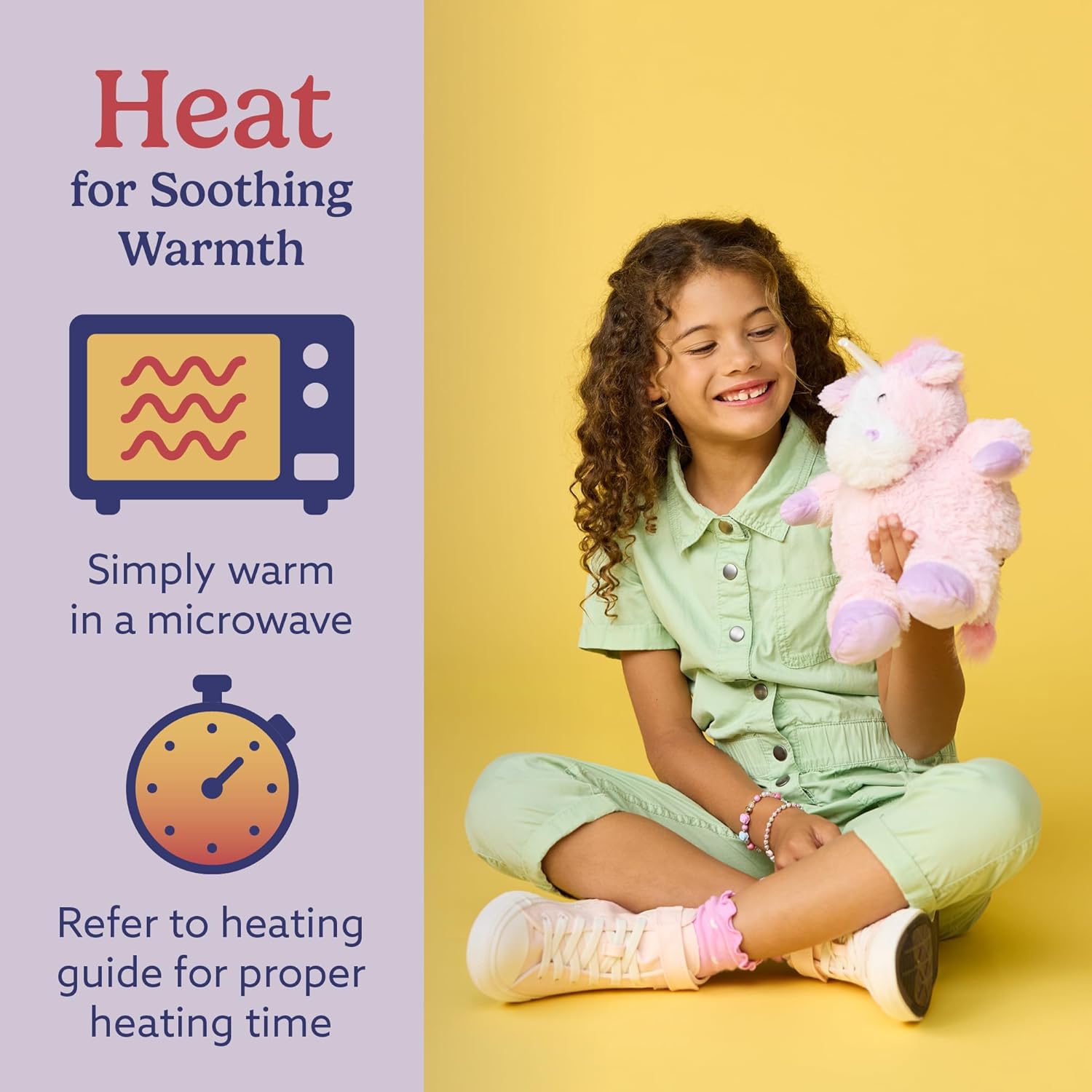 warmies Microwavable & Weighted Stuffed Animals, Unicorn - Heated Stuffed Animal Plushie for Warmth & Comfort - Cute Soft Plush Toys for Adults & Children (Boys, Girls, Babies & Toddlers) - Image 4