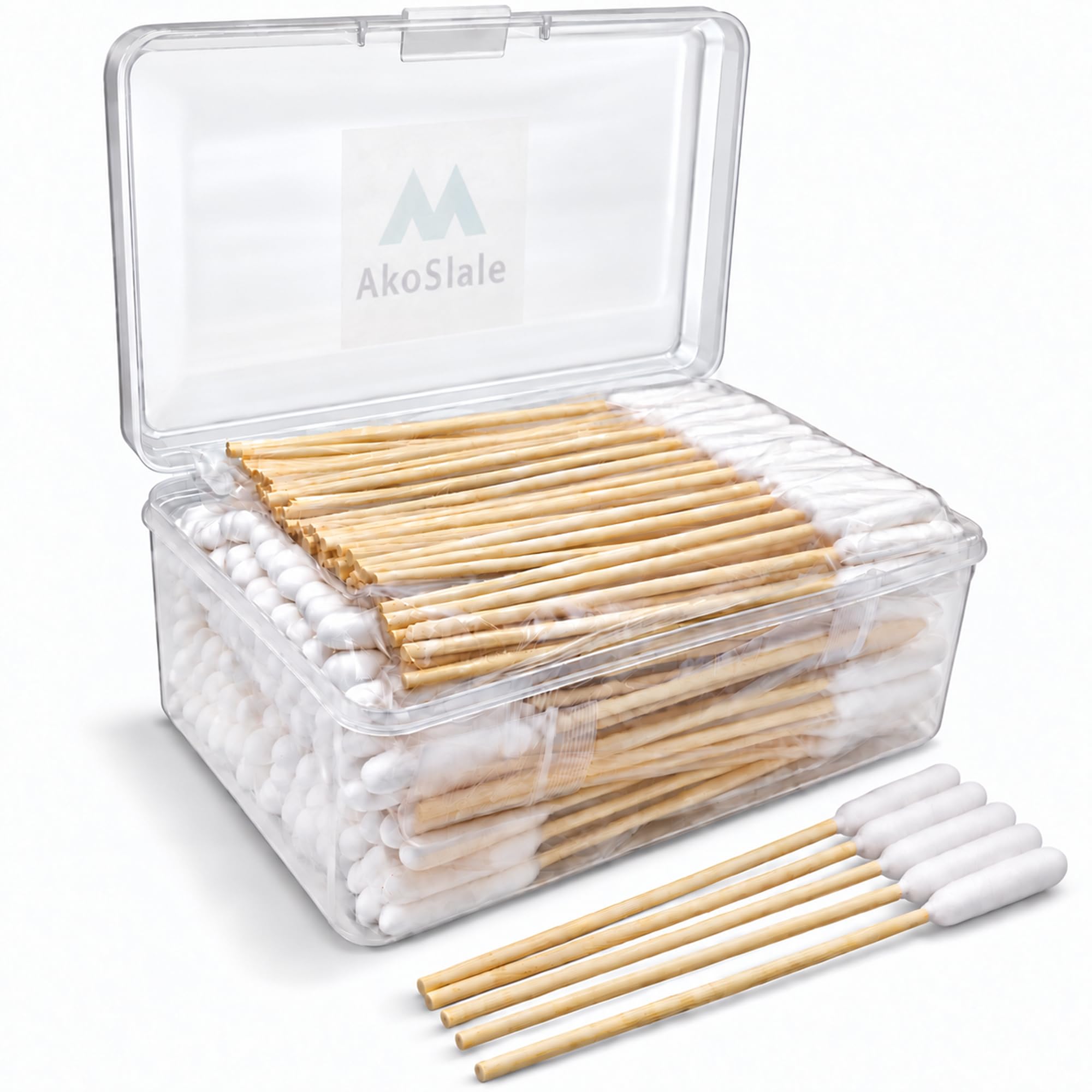 Dog Ear Cleaning Swabs, 6 Inch Bamboo, 200 Count, Ear Wax Removal