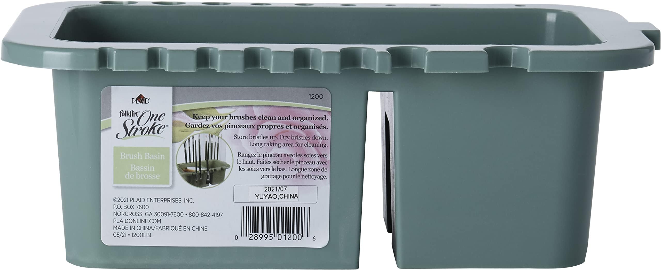 FolkArt One Stroke Brush Basin, Versatile Easy to Clean Paint Brush Basin Perfect for DIY Acrylic Paint Arts and Crafts Projects, 1200