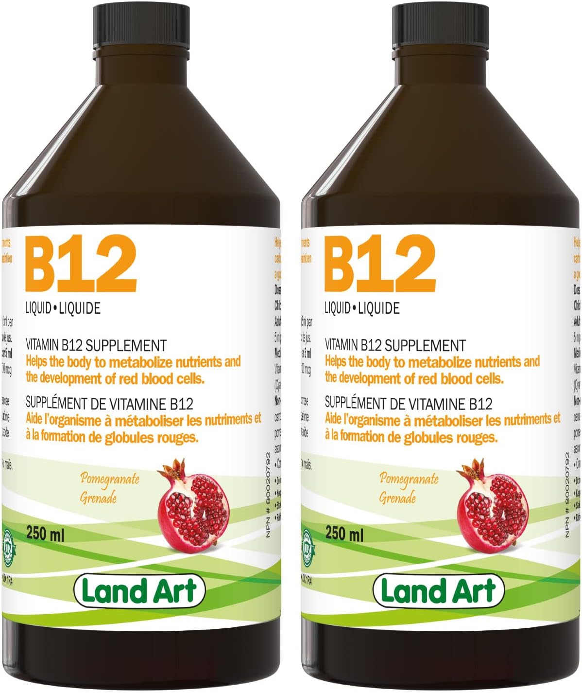 Vitamin B12 Liquid 250ml 50 Doses Great Taste 1000mcg For Kids and Adults Fast