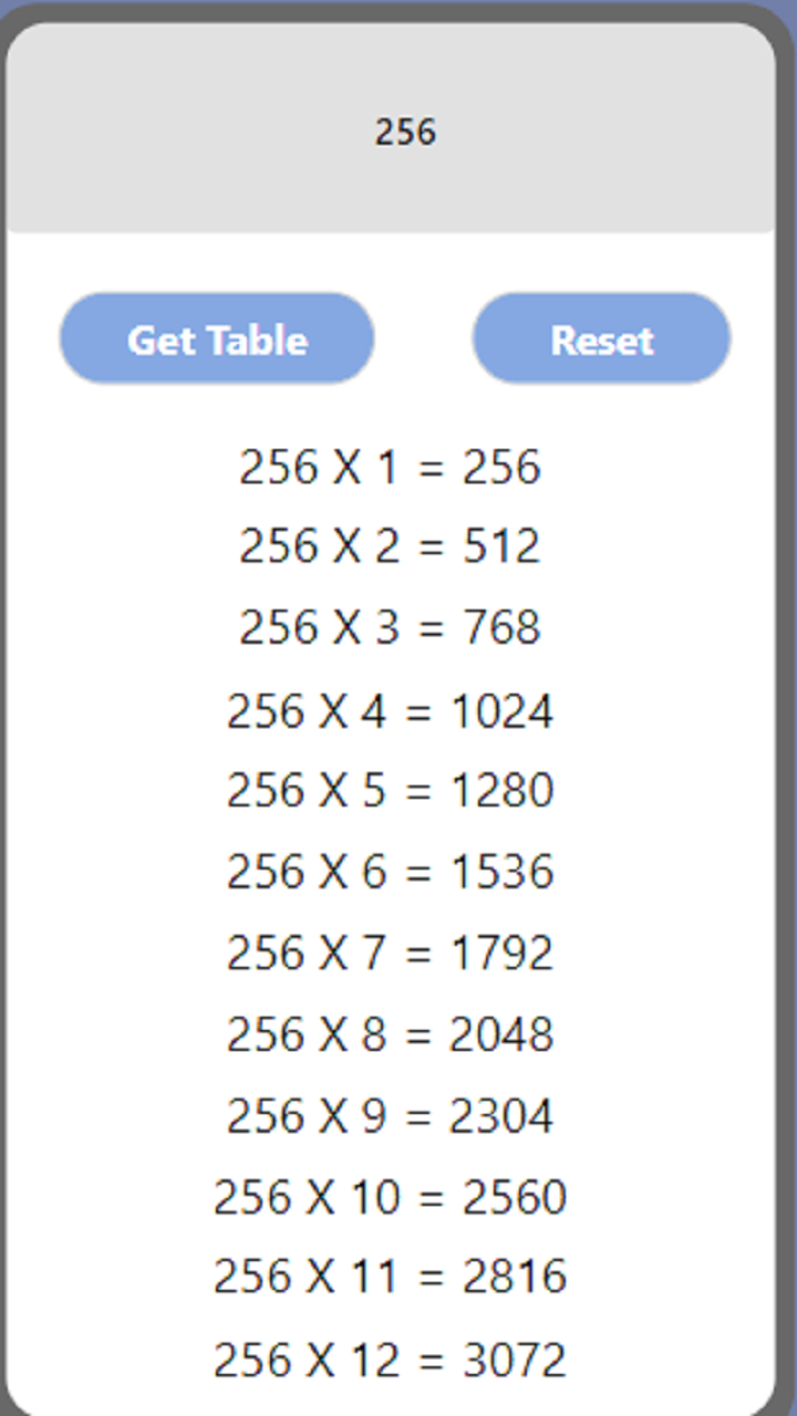 Multiplication Table Generator by JoseAmazon.inAppstore for Android