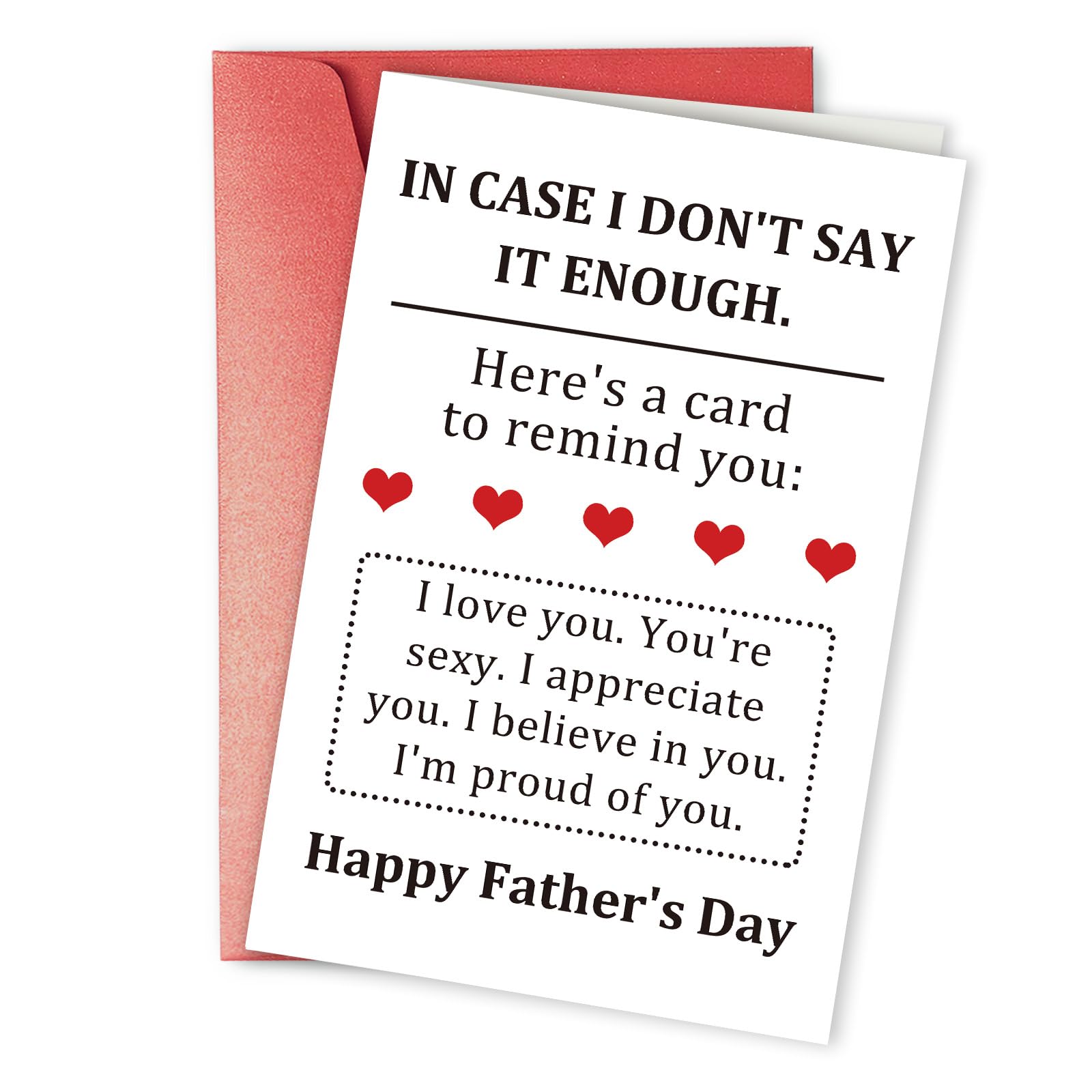 Qiavor Heartfelt Father’s Day Card for Him Men, Sweet Father’s Day Gift for Husband, Happy Fathers Day Gift from Wife, I Love You Fathers Day Card