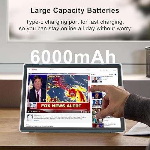 Miniatura 6 de Tableta de 10 pulgadas Android 14 Tablets con estuche Stylus 6GB RAM+32GB ROM Soporte 1024GB Expand, 6000mah Batería 10 EN Android Tableta, 2MP+8MP