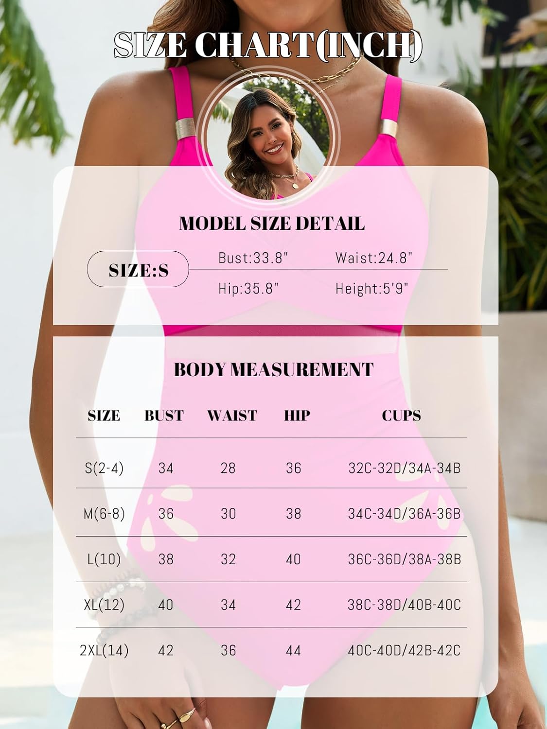 Women Tummy Control One Piece Swimsuit Petal Cutout with Inner Liner Bathing Suit Mesh Metal Swimwear