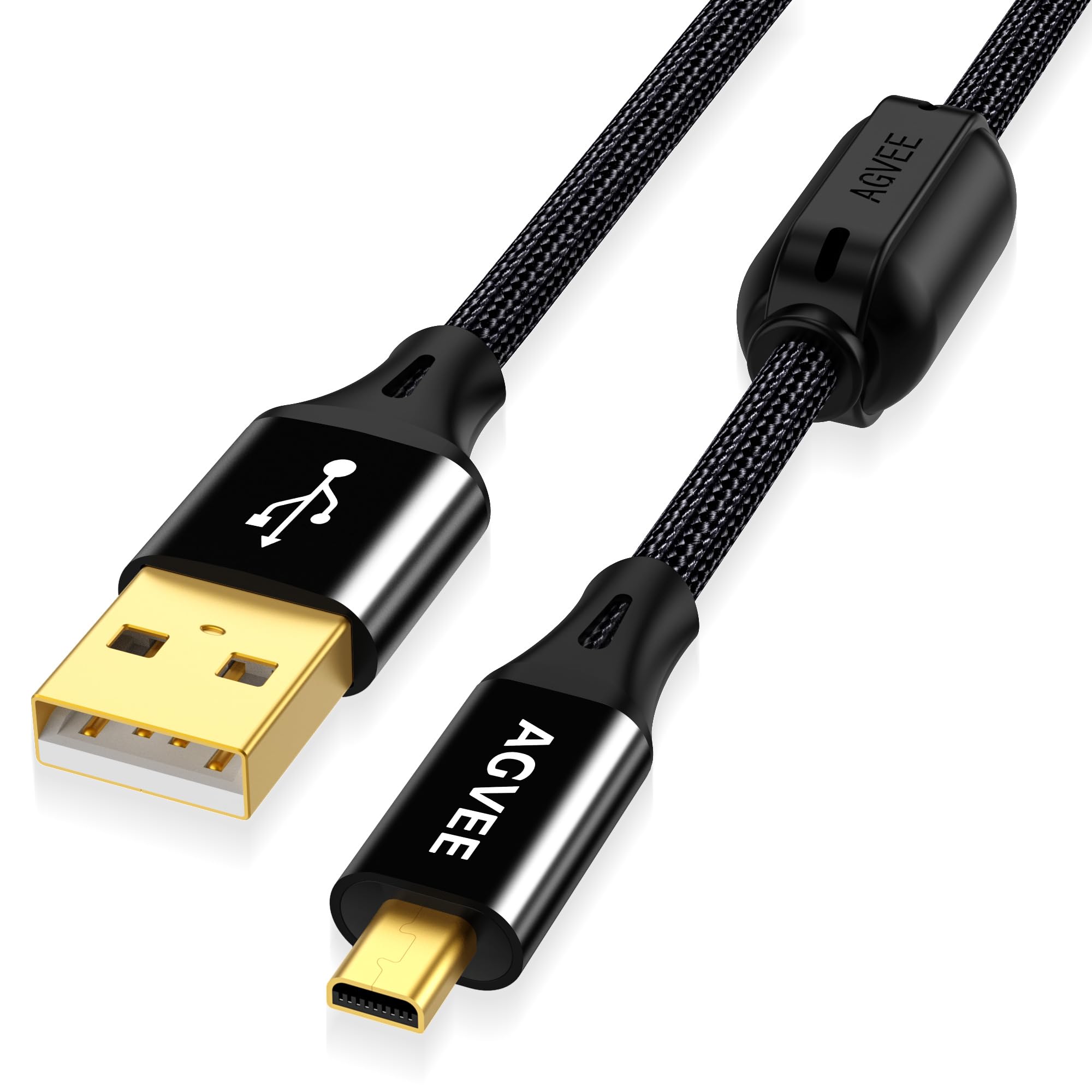 AGVEE 6.6ft USB Mini 8 Pin Charger Transfer Cable for Nikon UC-E6/E16/E17/E23 Camera Coolpix L22 B500 AW100 D750 D3300 D3200 S9500 S9300 S9100 S6800