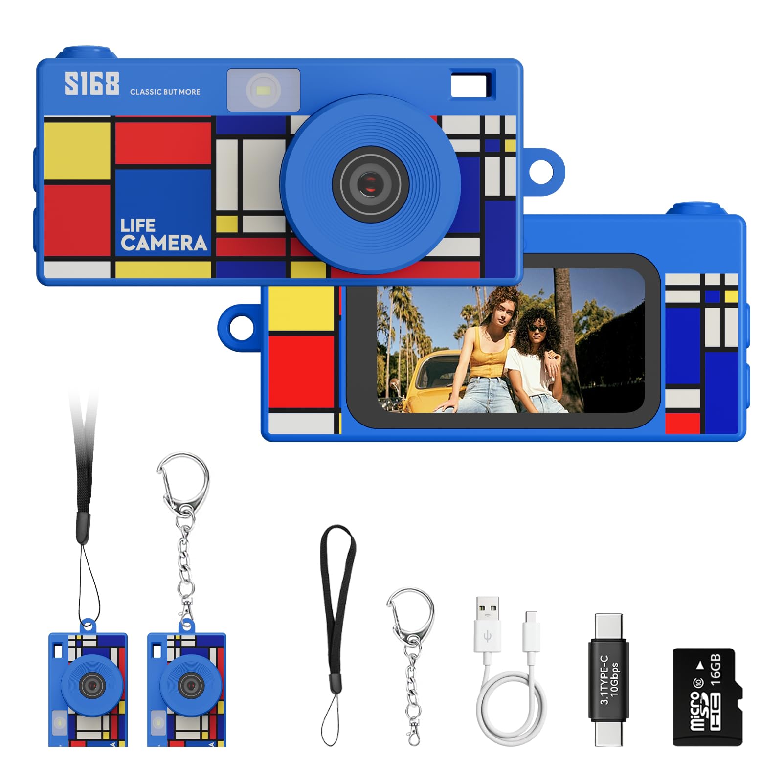 Amazon.com : Dienspeak Mini Keychain Digital Camera, Blue Y2K