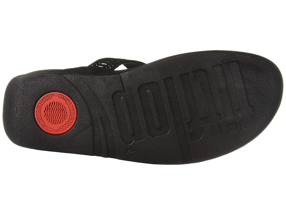 

FitFlop Incastone Toe - Thong Sandal (Black) Women's Shoes